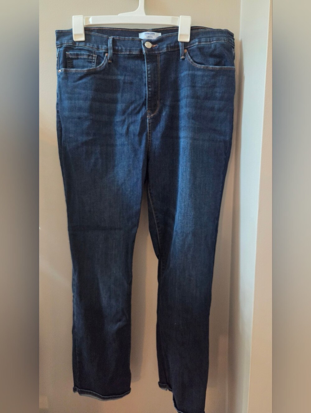 Denizen from Levi's Women's High Rise Straight Leg Indigo Jeans 18W